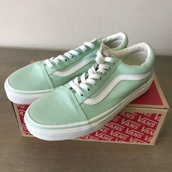 mint and white vans